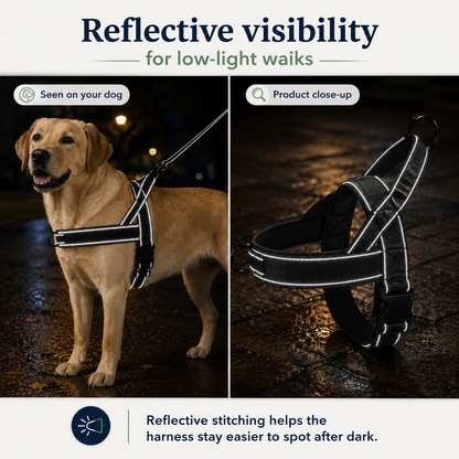 Dual-Control Reflective Dog Harness