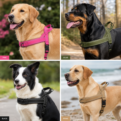 Dual-Control Reflective Dog Harness