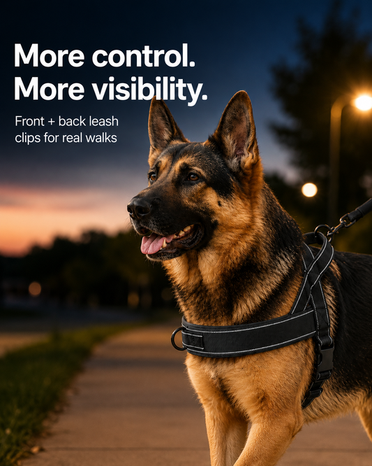 Dual-Control Reflective Dog Harness