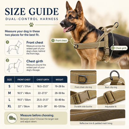 Dual-Control Reflective Dog Harness